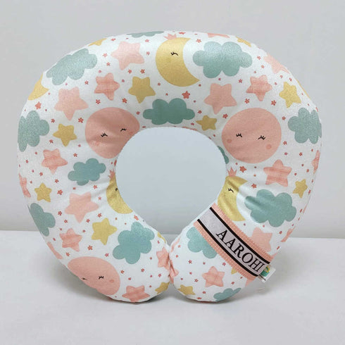 Personalised Moon Printed Neck Pillow Combo Gift Set